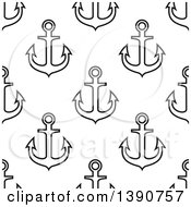Clipart Of A Seamless Background Pattern Of Anchors Royalty Free Vector Illustration