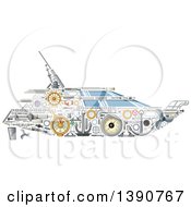 Poster, Art Print Of Yacht Made Of Mechanical Parts