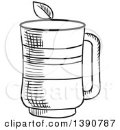Poster, Art Print Of Black And White Sketched Tea Cup