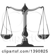 Clipart Of Dark Gray Scales Of Justice Royalty Free Vector Illustration