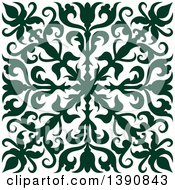 Poster, Art Print Of Green Square Vintage Ornate Flourish Design Element