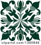 Clipart Of A Green Square Vintage Ornate Flourish Design Element Royalty Free Vector Illustration by Vector Tradition SM
