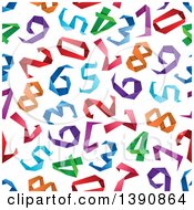 Poster, Art Print Of Seamless Background Pattern Of Origami Numbers