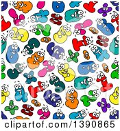 Poster, Art Print Of Seamless Background Pattern Of Number Characters
