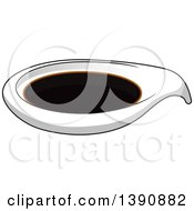 Clipart Of A Boat Of Soy Sauce Royalty Free Vector Illustration