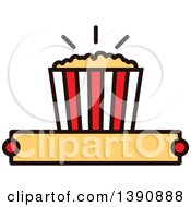 Popcorn Bucket Over Text Space