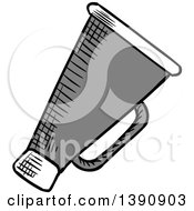 Clipart Of A Sketched Directors Bullhorn Royalty Free Vector Illustration