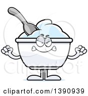 Cartoon Mad Plain Yogurt Mascot Character