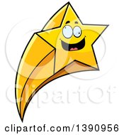 Poster, Art Print Of Cartoon Crazy Shooting Star Mascot Character