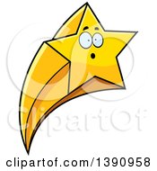 Poster, Art Print Of Cartoon Surprised Shooting Star Mascot Character