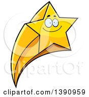 Poster, Art Print Of Cartoon Happy Smiling Shooting Star Mascot Character