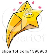 Poster, Art Print Of Cartoon Loving Shooting Star Mascot Character