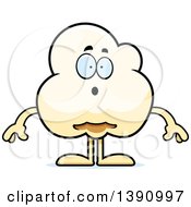 Clipart Of A Cartoon Surprised Popcorn Mascot Character Royalty Free Vector Illustration