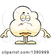 Cartoon Sick Popcorn Mascot Character