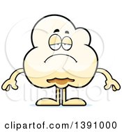Clipart Of A Cartoon Depressed Popcorn Mascot Character Royalty Free Vector Illustration