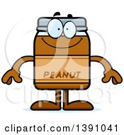 Cartoon Happy Peanut Butter Jar Mascot Character
