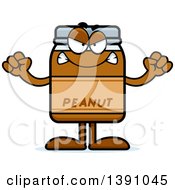 Cartoon Mad Peanut Butter Jar Mascot Character