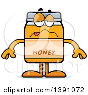 Cartoon Sick Honey Jar Mascot Character
