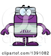 Poster, Art Print Of Cartoon Happy Grape Jam Jelly Jar Mascot Character