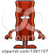 Cartoon Sick Crispy Bacon Character