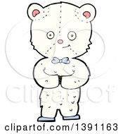 Clipart Of A Cartoon Teddy Polar Bear Royalty Free Vector Illustration
