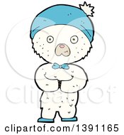 Poster, Art Print Of Cartoon Polar Bear Wearing A Hat
