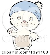 Poster, Art Print Of Cartoon Polar Bear Wearing A Hat