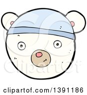 Poster, Art Print Of Cartoon Polar Bear Wearing A Hat