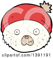 Poster, Art Print Of Cartoon Polar Bear Wearing A Hat