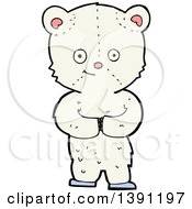 Clipart Of A Cartoon Teddy Polar Bear Royalty Free Vector Illustration