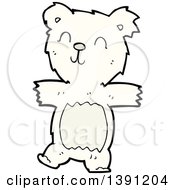 Clipart Of A Cartoon Polar Bear Royalty Free Vector Illustration