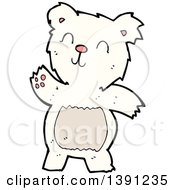 Clipart Of A Cartoon Polar Bear Royalty Free Vector Illustration by lineartestpilot