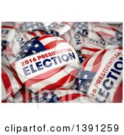 Poster, Art Print Of 3d 2016 Presidential Election Political Button Pins In A Box