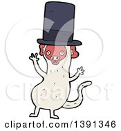 Clipart Of A Cartoon White Monkey Royalty Free Vector Illustration