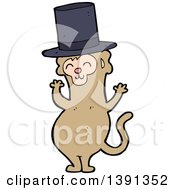 Clipart Of A Cartoon Monkey Royalty Free Vector Illustration