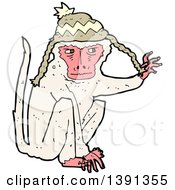 Poster, Art Print Of Cartoon White Monkey
