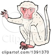 Poster, Art Print Of Cartoon White Monkey