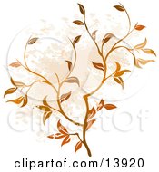 Floral Grunge Background Clipart Illustration