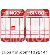 Clipart Of Two Different Bingo Cards Royalty Free Vector Illustration