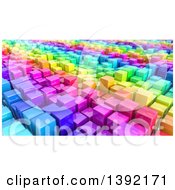 Background Of 3d Colorful Cubes Resembling A Crowded Cityscape