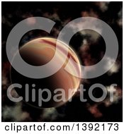 Clipart Of A 3d Fictional Planet Royalty Free Illustration