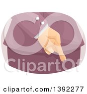 Poster, Art Print Of Business Woman Crossing Her Fingers Behind Her Back