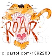 Poster, Art Print Of Roaring Tiger