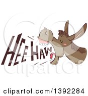 Poster, Art Print Of Donkey Braying With Hee Haw Text