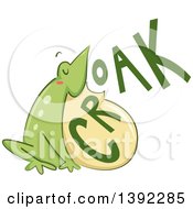 Poster, Art Print Of Croaking Bull Frog