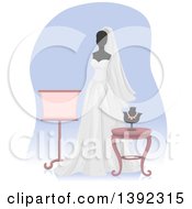Poster, Art Print Of Wedding Gown On A Mannequin