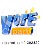 Poster, Art Print Of The Word Vote With Stars