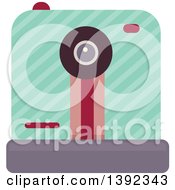 Clipart Of A Flat Design Camera Royalty Free Vector Illustration