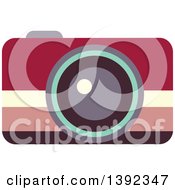Clipart Of A Flat Design Camera Royalty Free Vector Illustration