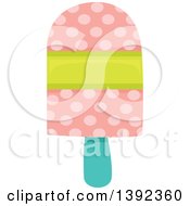 Clipart Of A Flat Design Popsicle Royalty Free Vector Illustration by BNP Design Studio